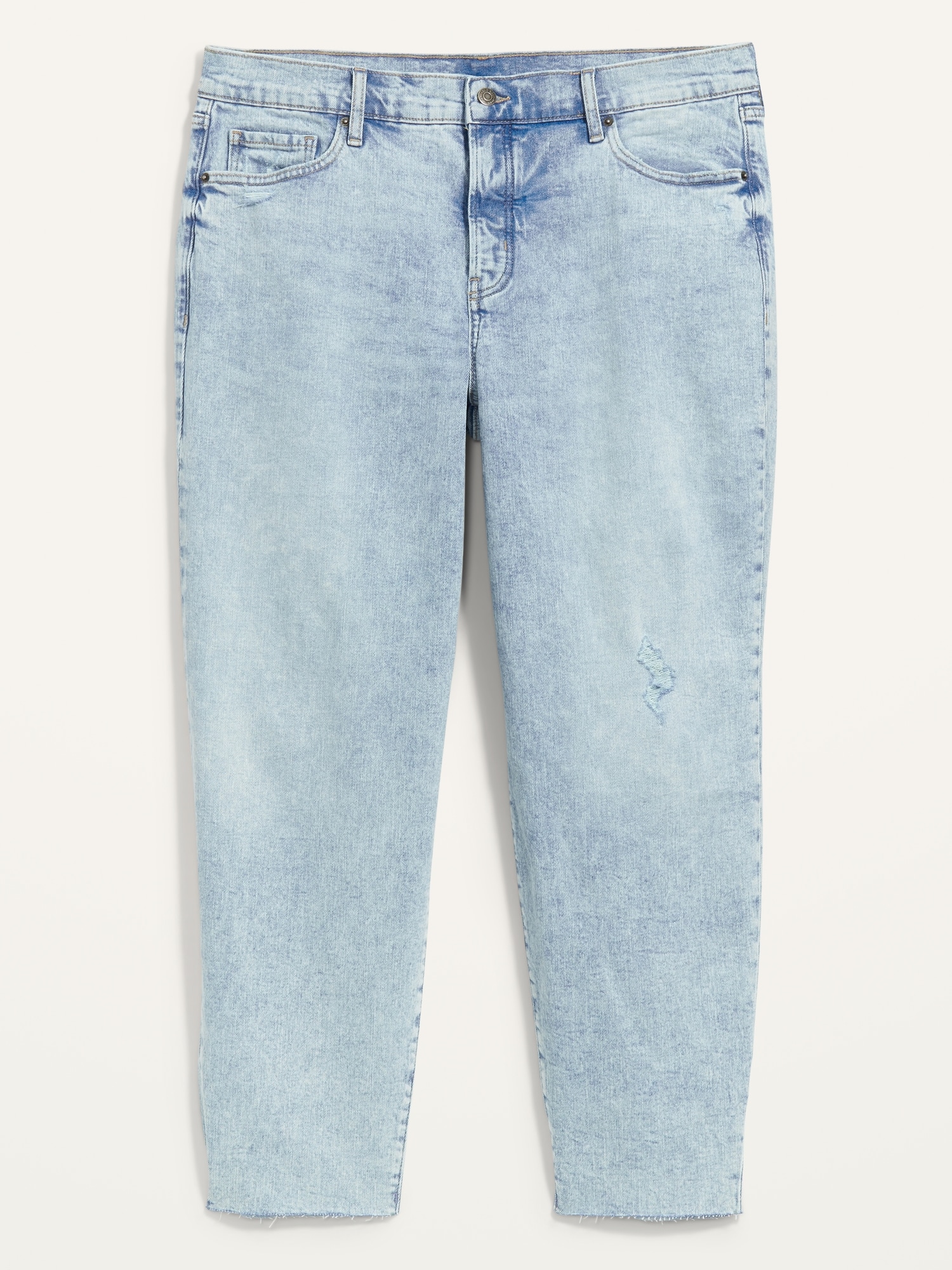 A perfect pair of high-waisted jeans, reinvented with a button fly to hide  bumps and lumps and make yo…