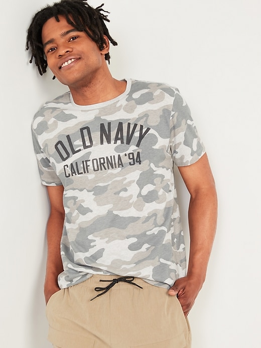 Image number 1 showing, Logo-Graphic Camo T-Shirt