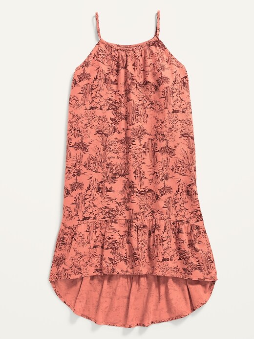 Printed Linen-Blend Hi-Lo Dress for Girls