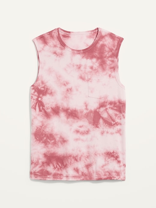 View large product image 2 of 2. Vintage Tie-Dye Gender-Neutral Sleeveless Tee for Adults