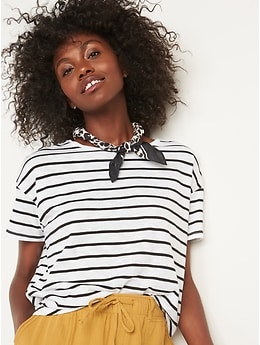 Loose Striped Easy T-Shirt for Women