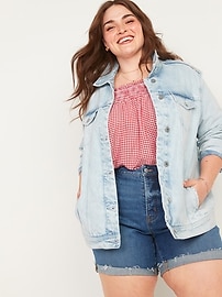 Boyfriend Light Acid-Wash Plus-Size 