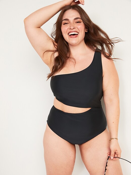 Old Navy OneShoulder SideCutout PlusSize OnePiece Swimsuit