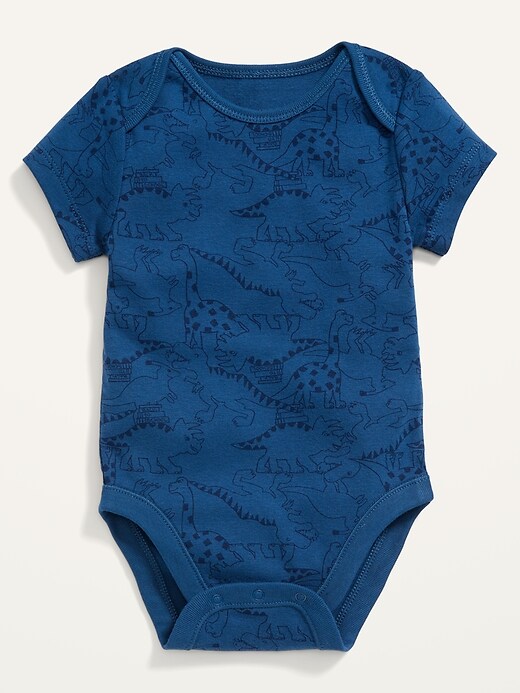 View large product image 1 of 2. Unisex Printed Short-Sleeve Bodysuit for Baby