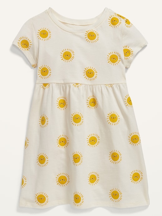 Old Navy Fit & Flare Short-Sleeve Jersey Dress for Toddler Girls. 1