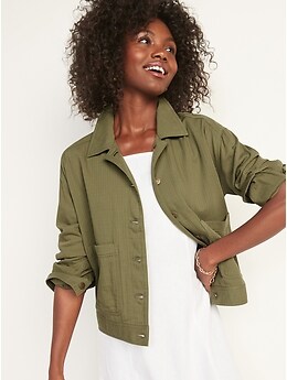 crop utility jacket
