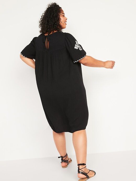 Image number 2 showing, Embroidered Swing Plus-Size Midi Dress