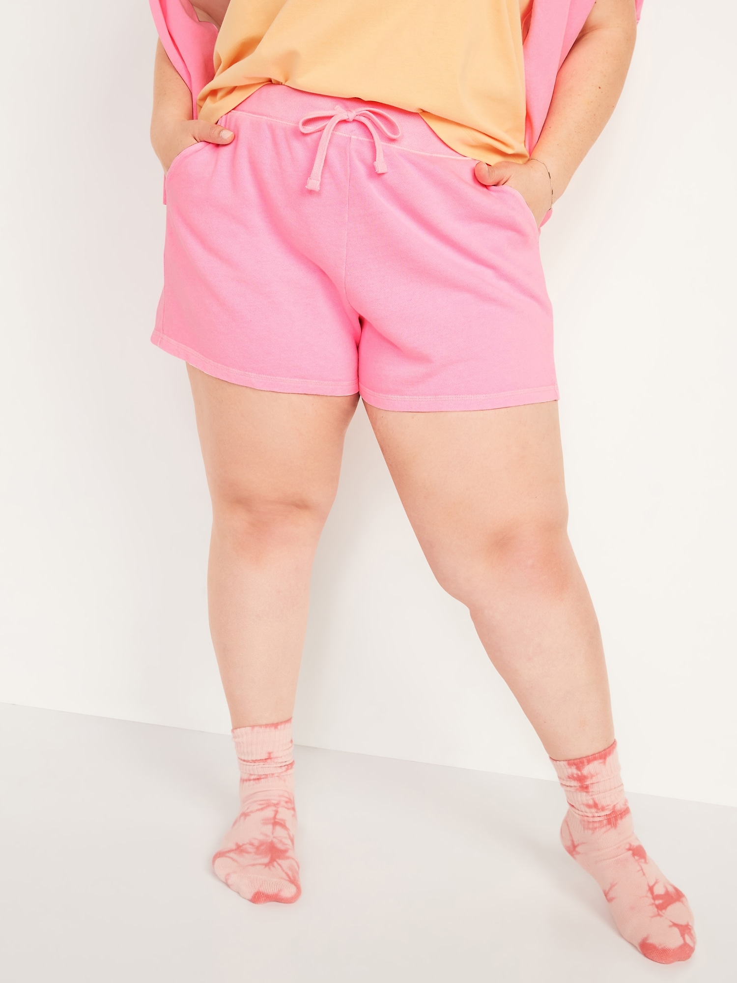 Plus size french deals terry shorts