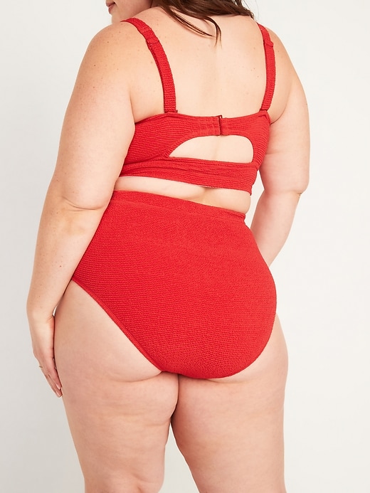 Image number 2 showing, High-Waisted Secret-Smooth Textured Plus-Size Swim Bottoms