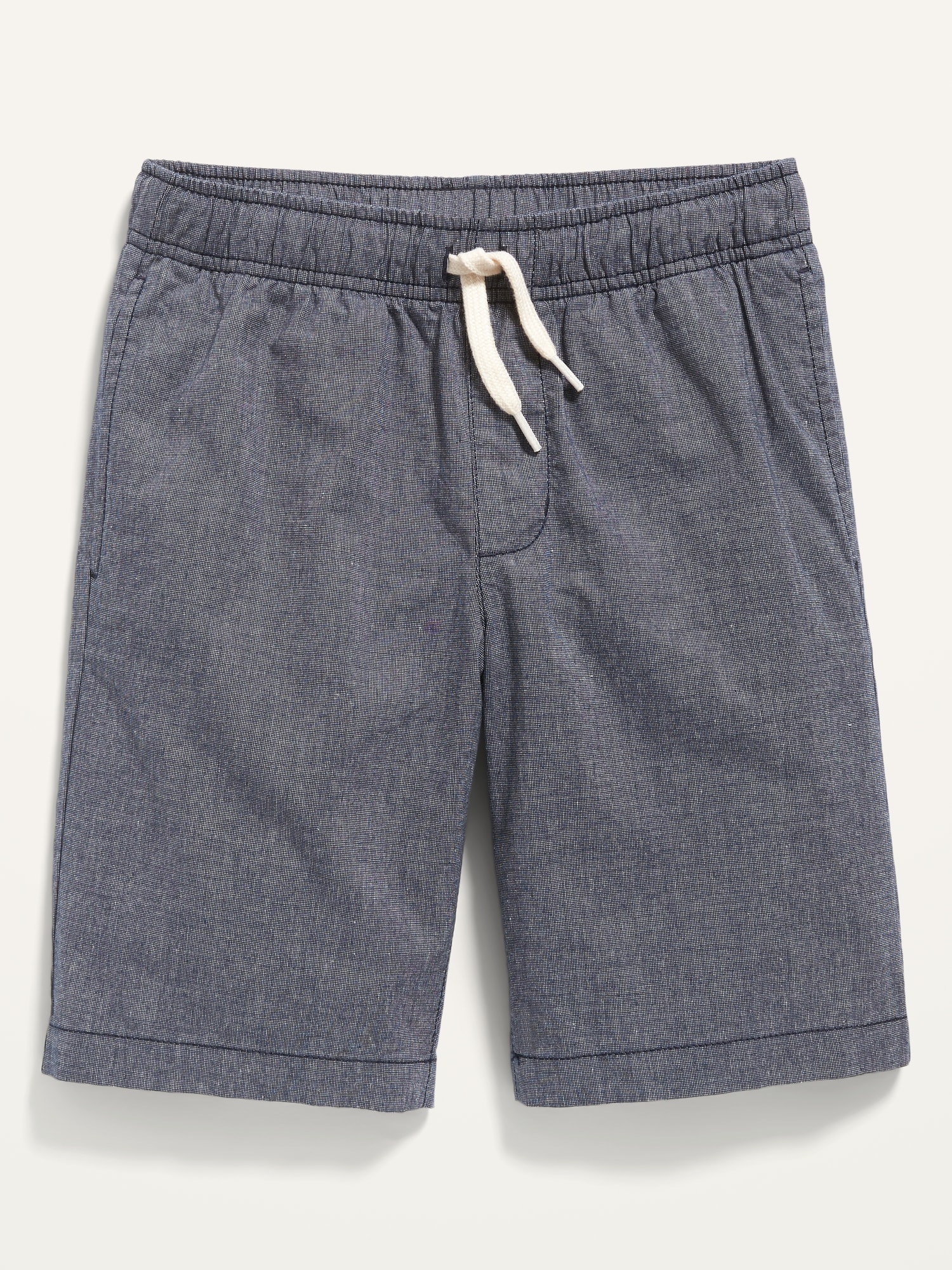 Old Navy Textured Canvas Non-Stretch Jogger Shorts for Boys blue. 1