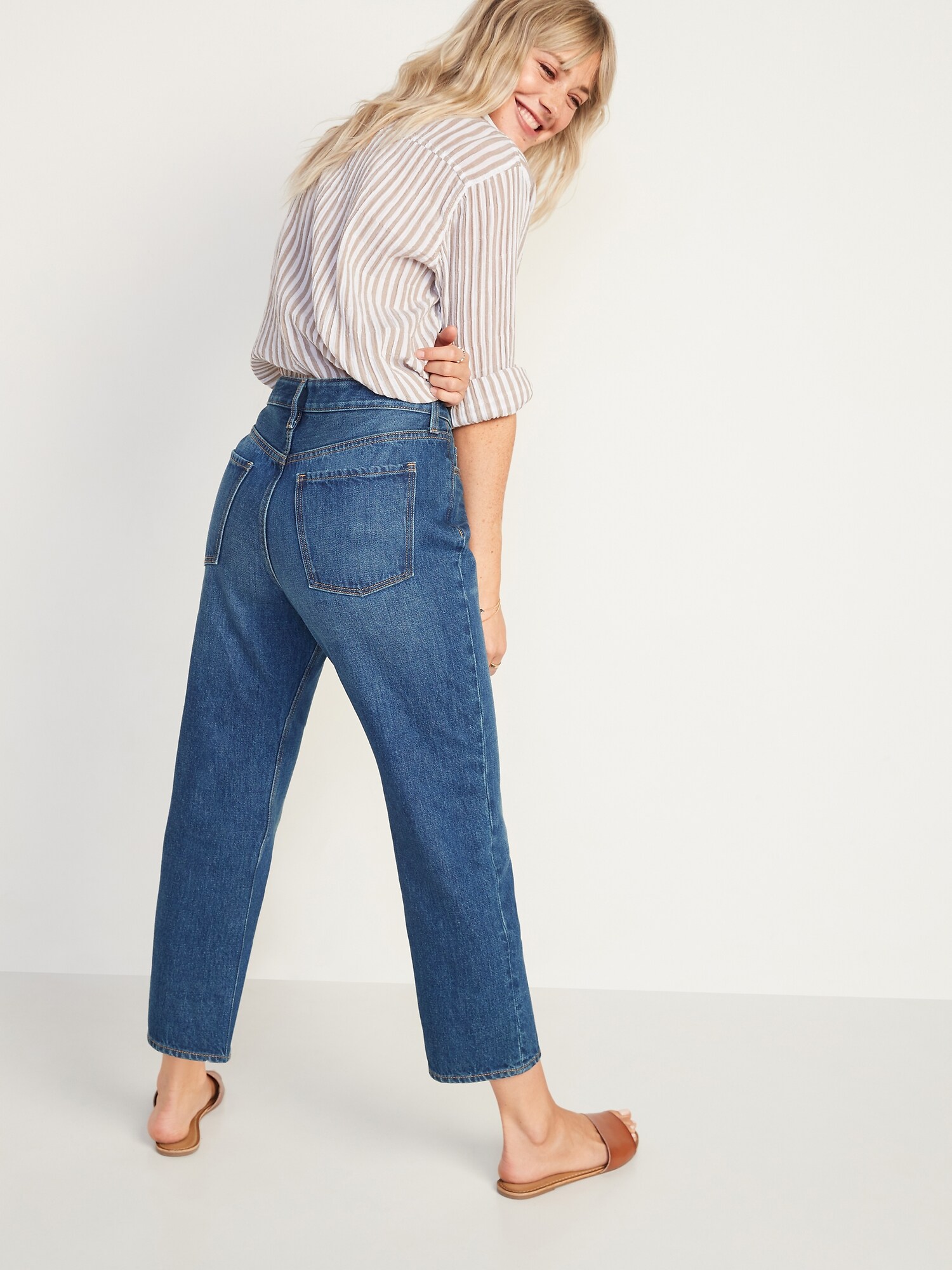 straight cropped jeans