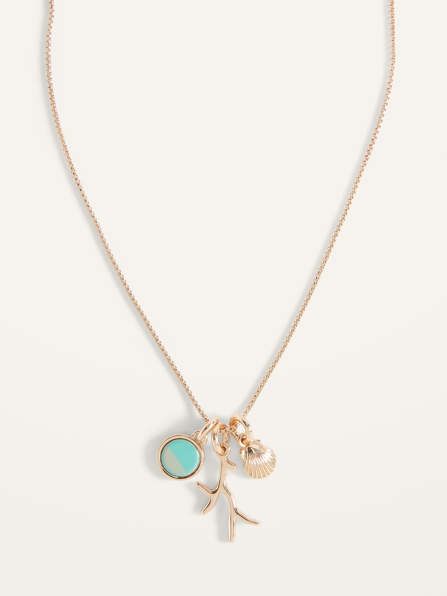 Gold Toned Multi Pendant Necklace For Women Old Navy
