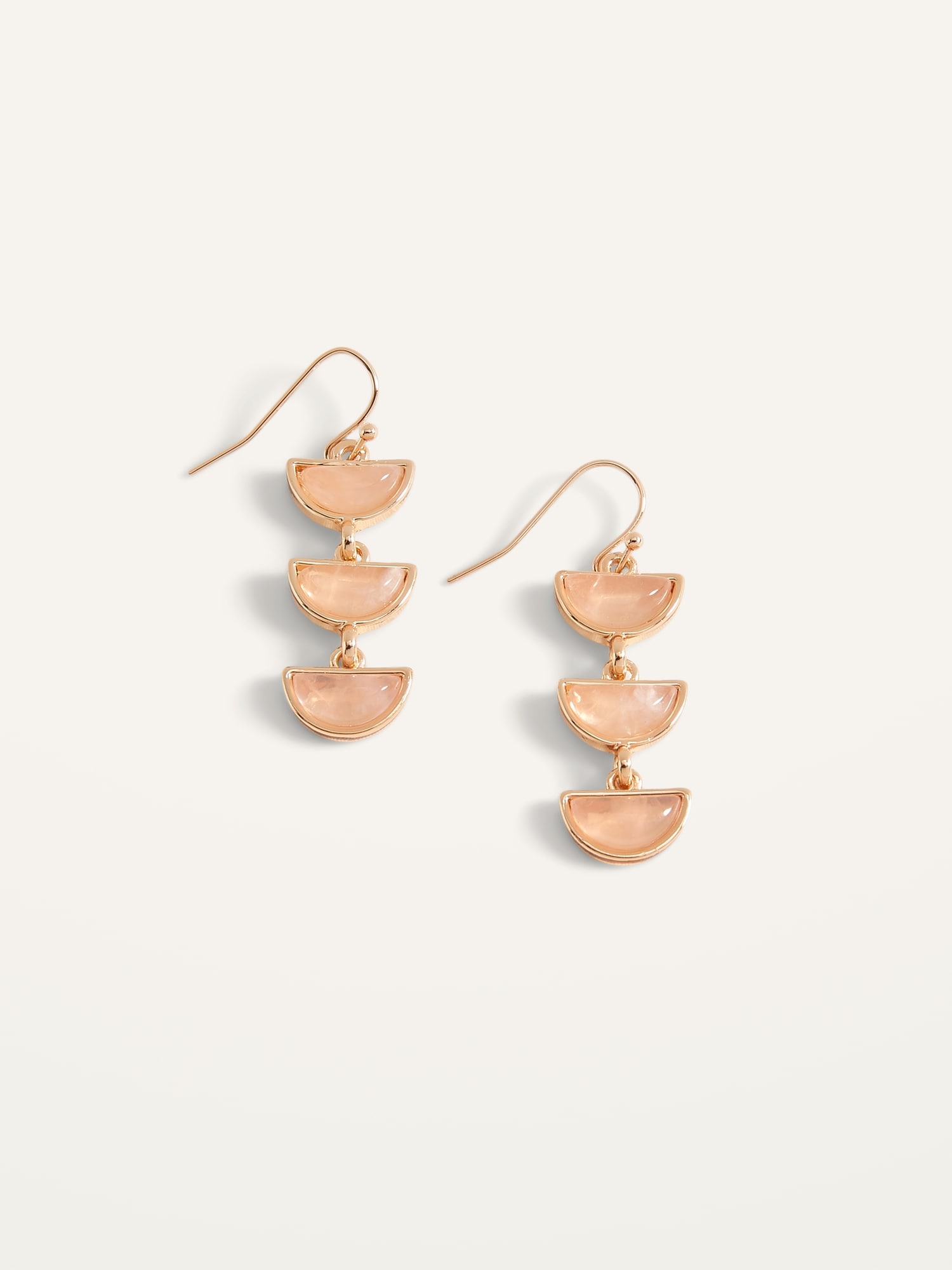 Navy and rose gold on sale earrings