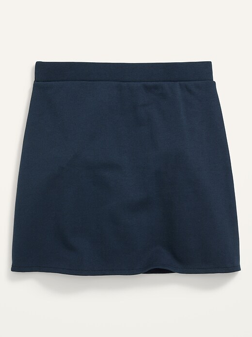 View large product image 2 of 2. Ponte-Knit Faux-Wrap School Uniform Skort for Girls