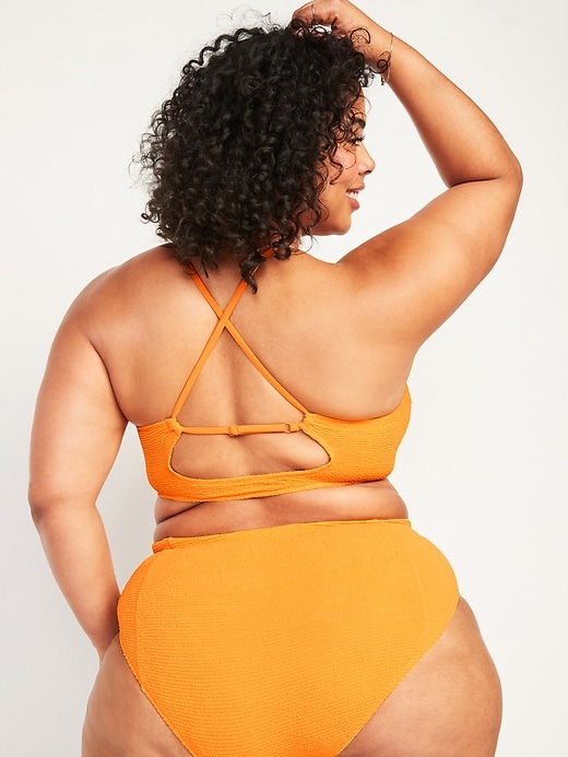 Image number 2 showing, Textured High-Neck Plus-Size Tankini Swim Top