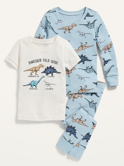View large product image 1 of 1. Unisex 3-Piece Graphic Pajama Set for Toddler