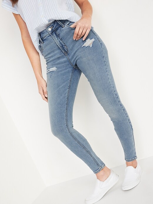 Old Navy - High-Waisted Rockstar Super Skinny Ripped Jeans for Women