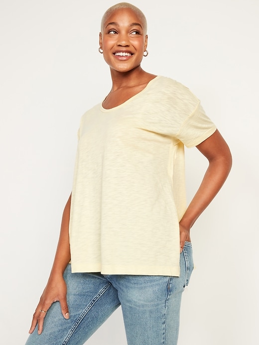 View large product image 1 of 3. Maternity Easy Fly-Away Hem Nursing T-Shirt