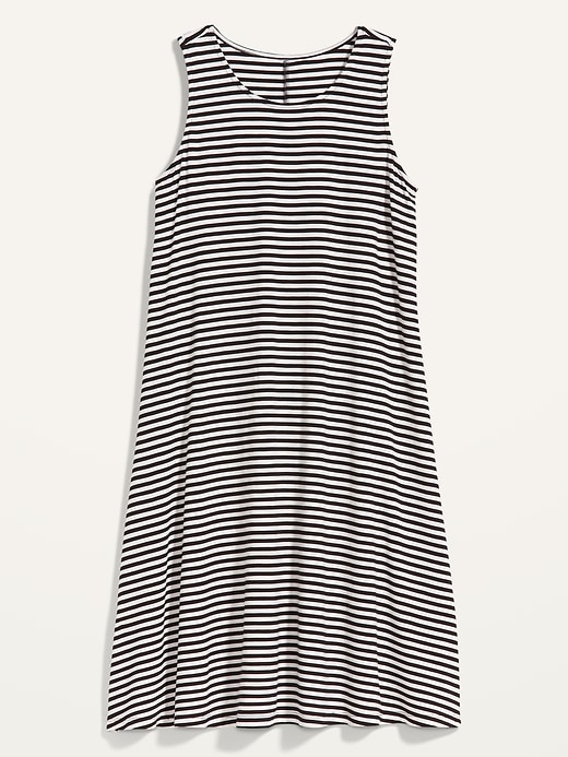 Image number 2 showing, Striped Jersey-Knit Sleeveless Swing Dress for Women