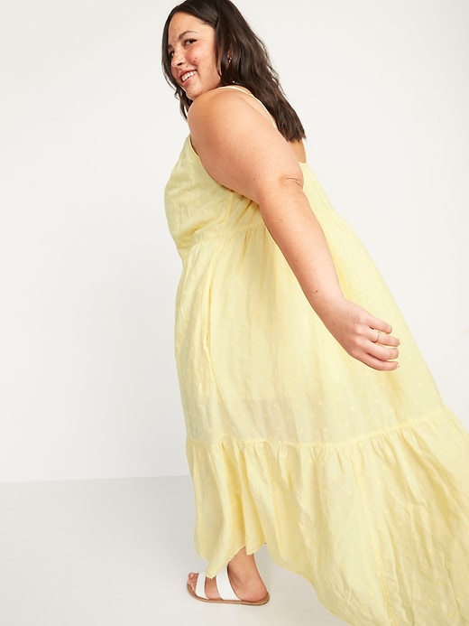Image number 2 showing, Tiered Embroidered Maxi Swing Plus-Size Sundress