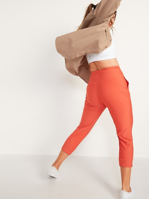 Image number 7 showing, High-Waisted PowerSoft Crop Jogger Pants