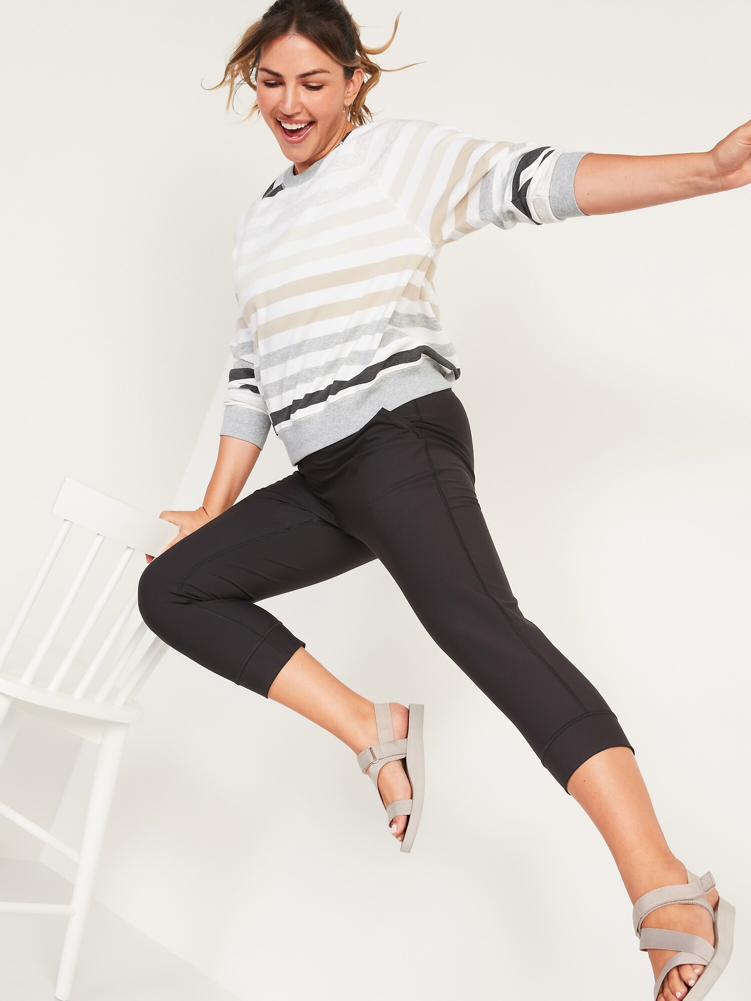 HighWaisted PowerSoft Crop Jogger Pants Old Navy