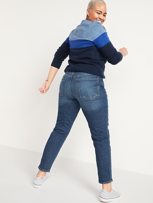 Image number 6 showing, High-Waisted O.G. Straight Ripped Ankle Jeans for Women