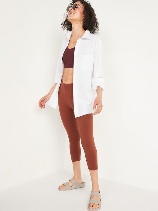 Image number 3 showing, High-Waisted Cropped Leggings For Women
