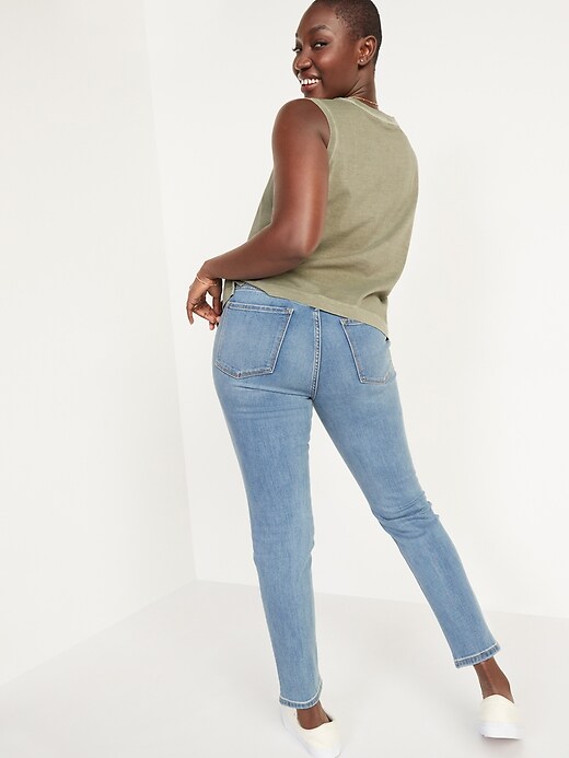 Image number 7 showing, High-Waisted Power Slim Straight Ripped Jeans for Women