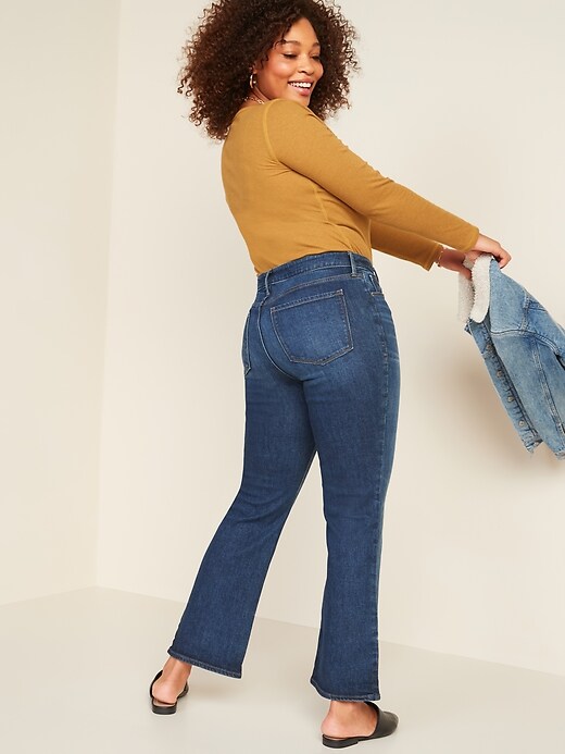 Image number 7 showing, High-Waisted Crop Flare Ankle Jeans for Women
