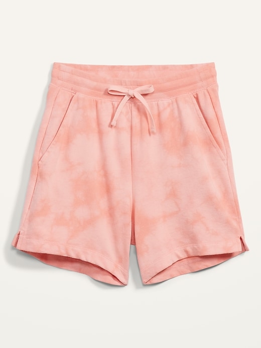 tie dye fleece shorts