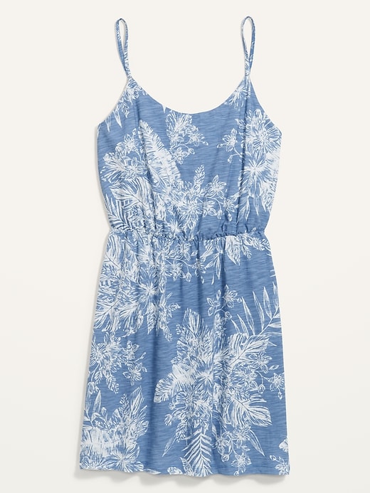 Image number 4 showing, Waist-Defined Printed Slub-Knit Midi Dress for Women