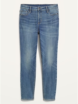 High-Waisted Rockstar Super Skinny Ankle Jeans For Women