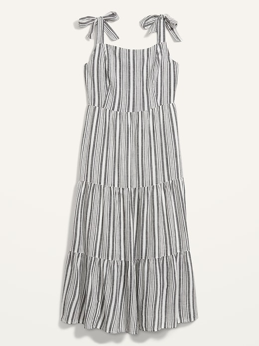 Image number 4 showing, Fit & Flare Sleeveless Striped Maxi Dress for Women