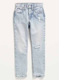 View large product image 3 of 4. High-Waisted O.G. Straight Built-In Tough Button-Fly Non-Stretch Jeans for Girls