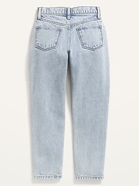 View large product image 4 of 4. High-Waisted O.G. Straight Built-In Tough Button-Fly Non-Stretch Jeans for Girls