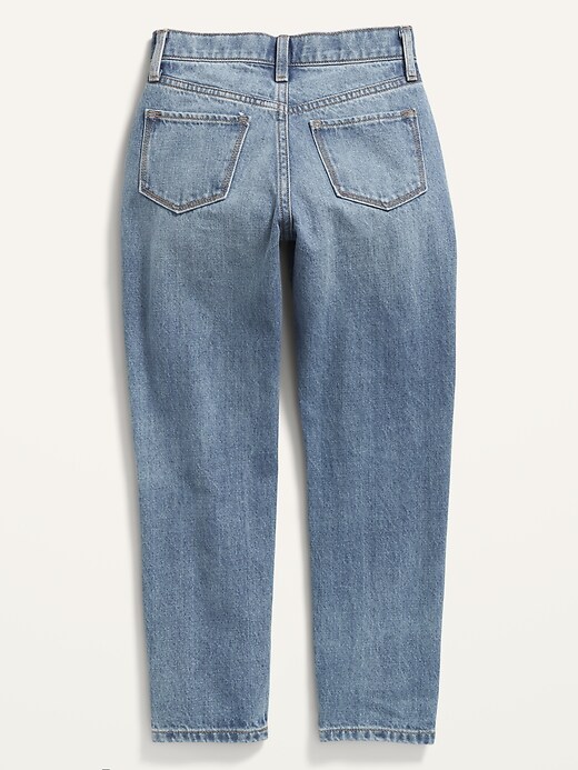 Image number 3 showing, High-Waisted O.G. Straight Built-In Tough Button-Fly Non-Stretch Jeans for Girls
