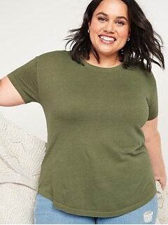 Loose Garment-Dyed Plus-Size Easy Tee