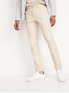 Slim Uniform Non-Stretch Chino Pants for Men