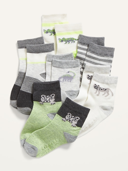 Unisex 6-Pack Printed Crew Socks for Toddler & Baby | Old Navy