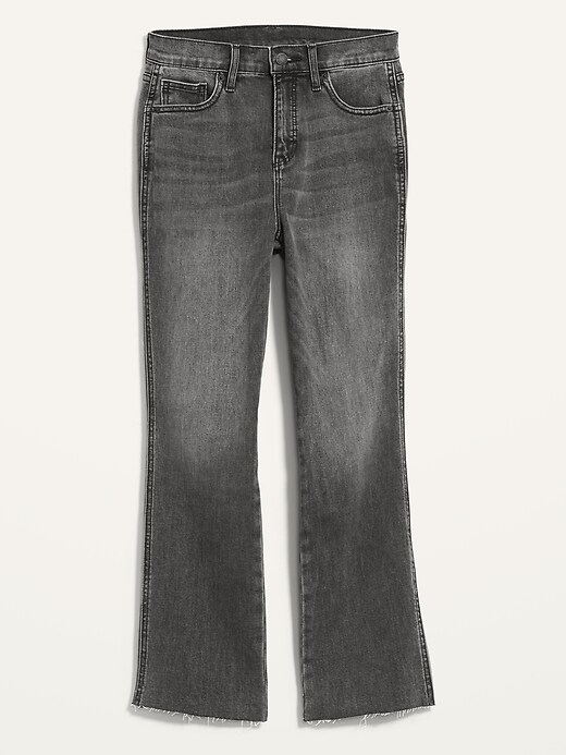Image number 4 showing, High-Waisted Raw-Edged Flare Ankle Jeans For Women