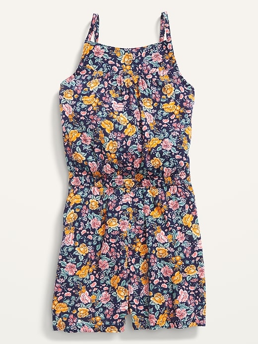 View large product image 1 of 1. Sleeveless Printed Romper for Girls