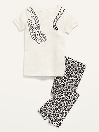 Image number 1 showing, Unisex Printed Pajama Set for Toddler & Baby