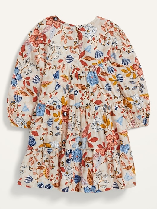 Long-Sleeve Floral Tiered Dress for Toddler Girls | Old Navy