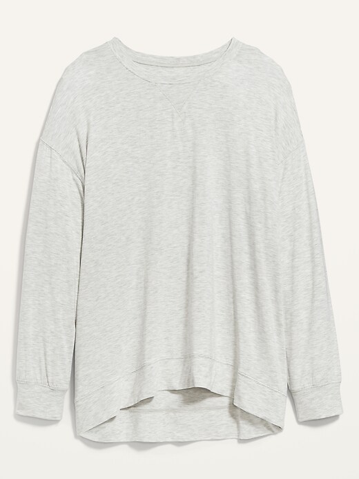 Image number 4 showing, Sunday Sleep Long-Sleeve Pajama Tunic Top for Women