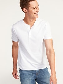 View large product image 3 of 3. Soft-Washed Jersey Henley T-Shirt for Men