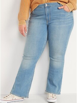 Mid-Rise Light-Wash Boot-Cut Jeans for Women