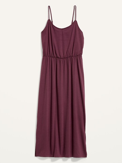 Image number 4 showing, Sleeveless Waist-Defined Slub-Knit Midi Dress