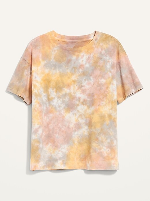 Image number 4 showing, Loose Vintage Tie-Dye Easy T-Shirt for Women