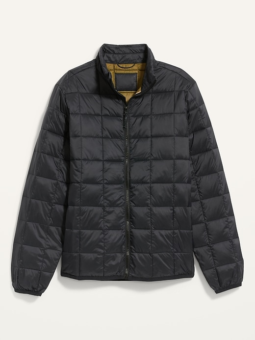 Image number 4 showing, Water-Resistant Grid-Quilted Zip Puffer Jacket